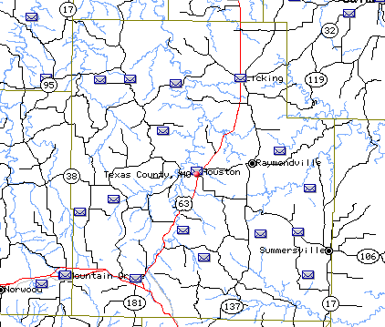 Texas County Missouri Map